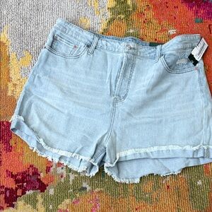 wild fable Light Wash Distressed Hem Denim Shorts